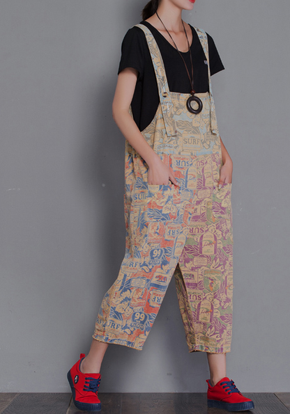 Floral Loose Denim Casual Spring Denim Overall Women Jumpsuits  QYCQ28 VPPBUY shop