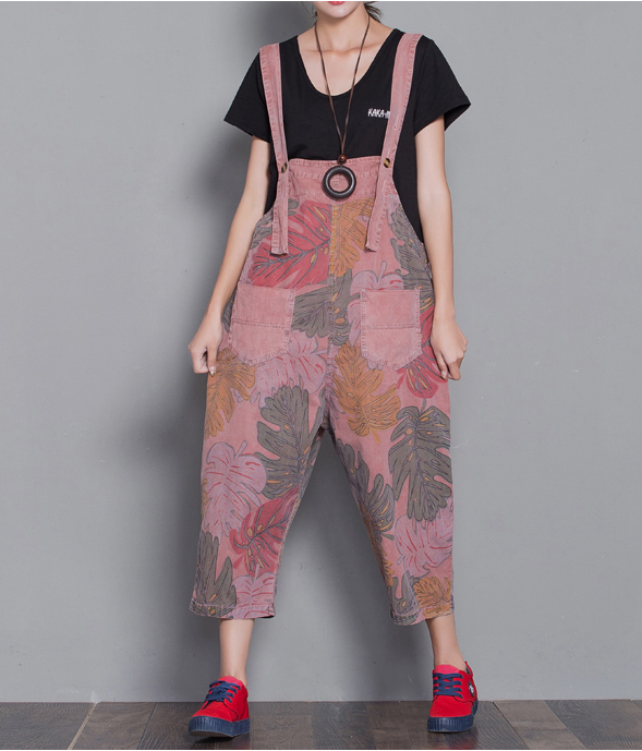 Floral Loose Denim Casual Spring Denim Overall Women Jumpsuits  QYCQ30 VPPBUY shop