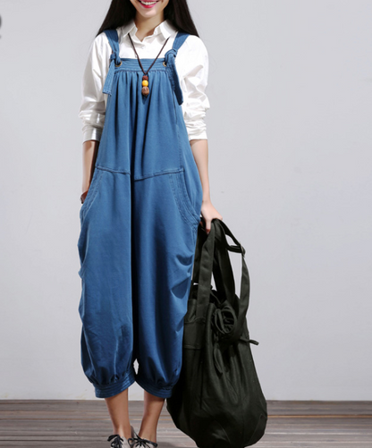 Handmade Denim Casual Spring Denim Overall Women Jumpsuits VPPBUY shop