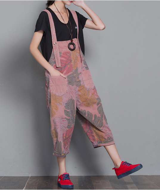 Floral Loose Denim Casual Spring Denim Overall Women Jumpsuits  QYCQ30 VPPBUY shop