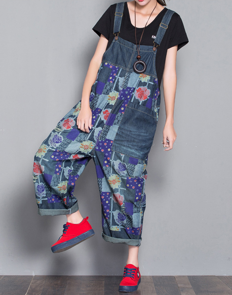 Loose Denim Casual Spring Denim Overall Women Jumpsuits QY22 VPPBUY shop