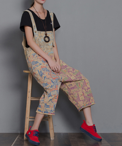 Floral Loose Denim Casual Spring Denim Overall Women Jumpsuits  QYCQ28 VPPBUY shop