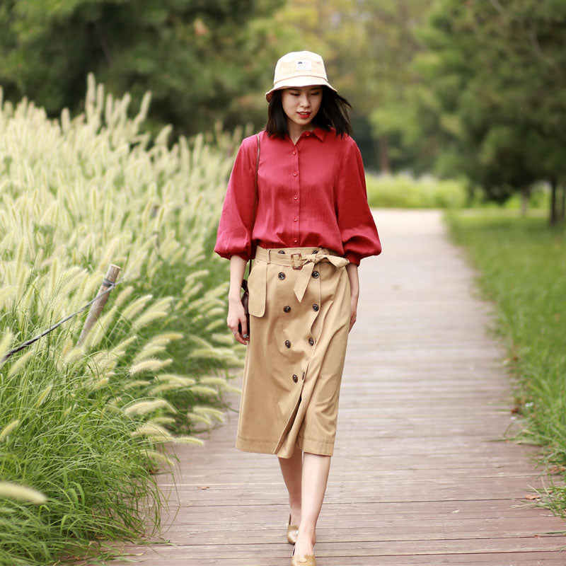 Women Casual Linen Spring Summer Autumn Women Tops SXM97294 VPPBUY shop