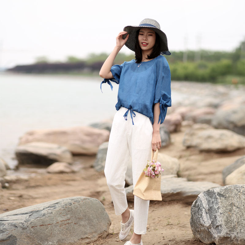 Women Casual Linen Spring Summer Autumn Women Tops SXM972811 VPPBUY shop