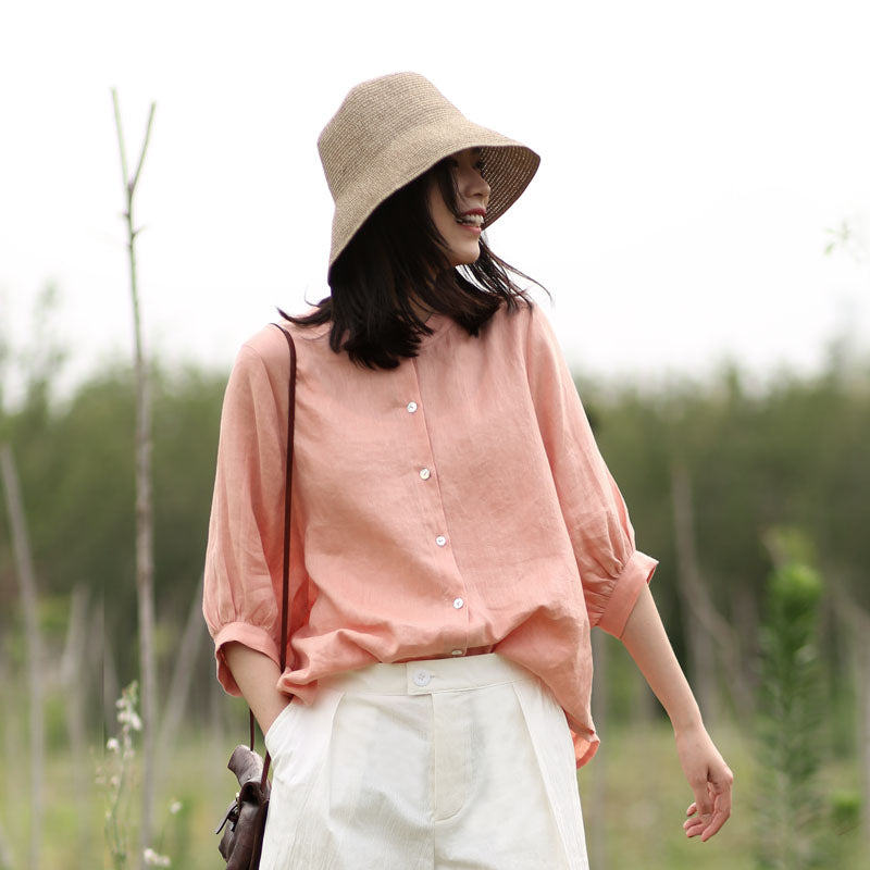 Women Casual Linen Spring Summer Autumn Women Tops SXM97292 VPPBUY shop