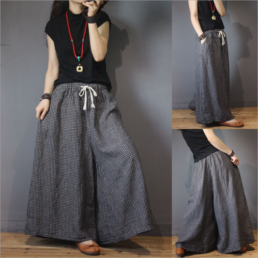 Linen Summer Wide Legs Women Casual Pants LPP971310 VPPBUY shop