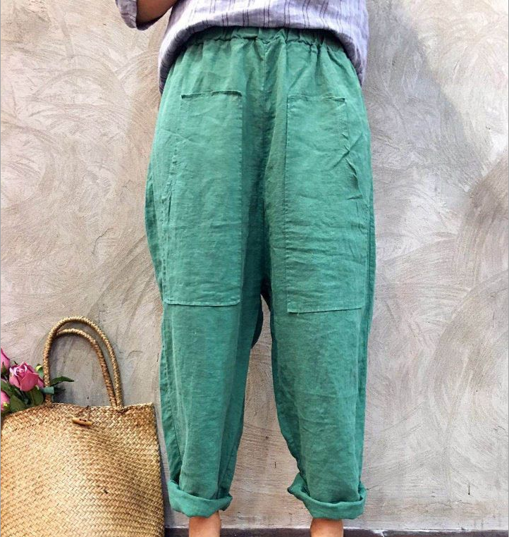 Linen Summer Wide Legs Women Casual Pants LPP97139 VPPBUY shop