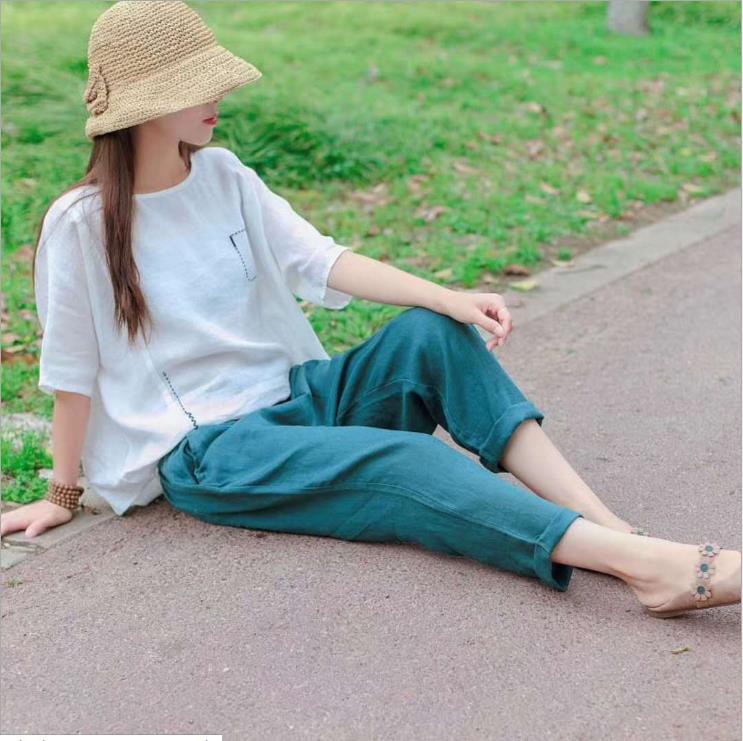 Linen Summer Women Casual Pants LPP97131 VPPBUY shop