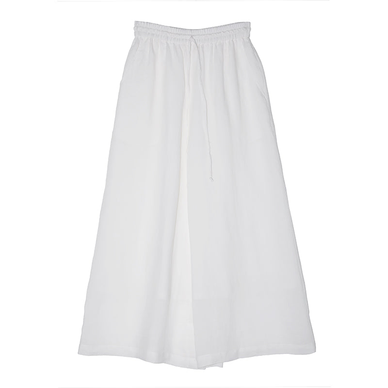 White Linen Summer Wide Leg Pants Autumn Women Casual Pants SMM97214 VPPBUY shop