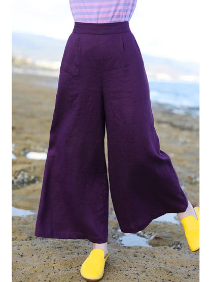 Linen Summer Autumn Women Casual Pants with Pockets SMM97216 VPPBUY shop