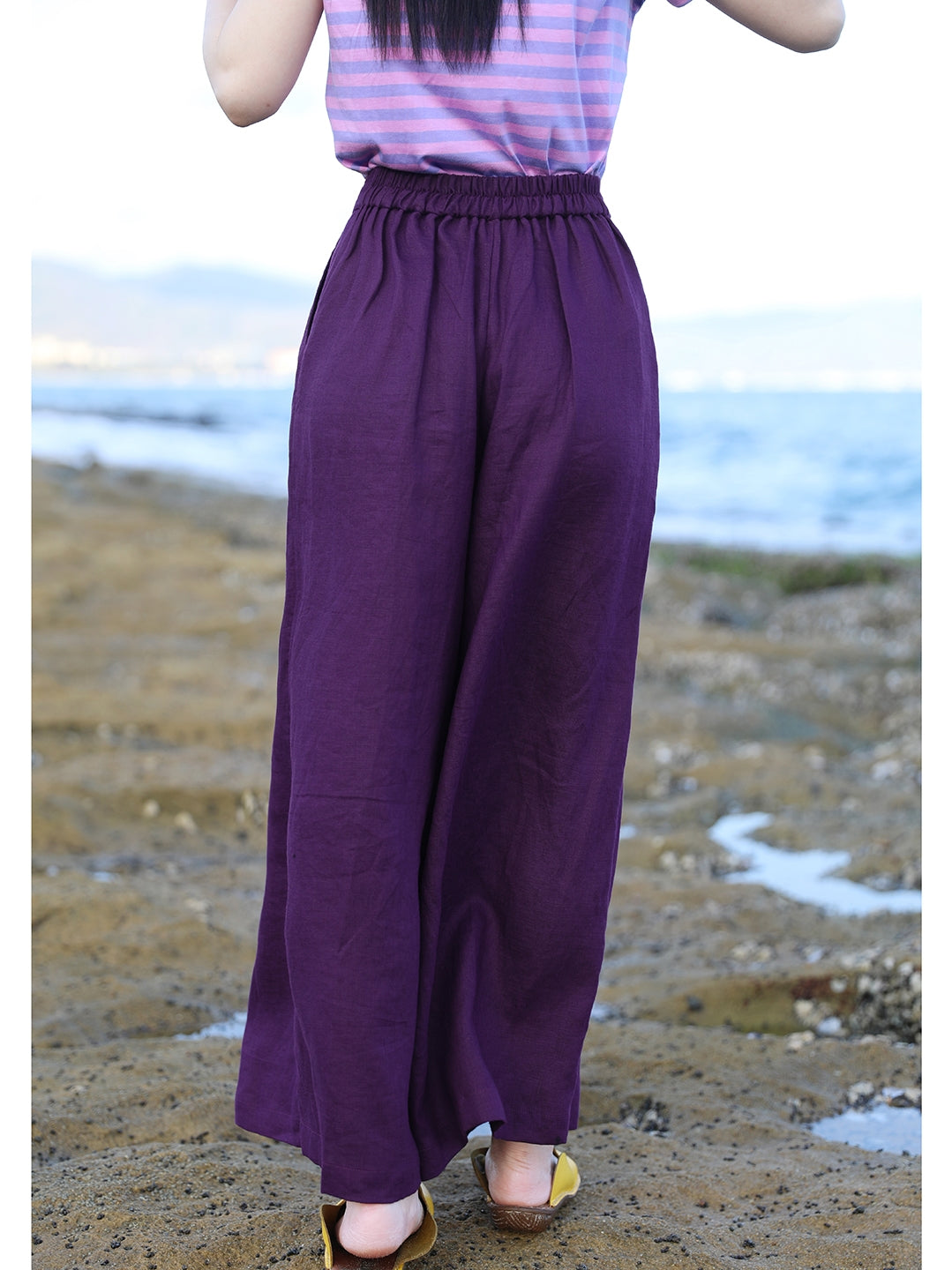 Linen Summer Autumn Women Casual Pants with Pockets SMM97216 VPPBUY shop