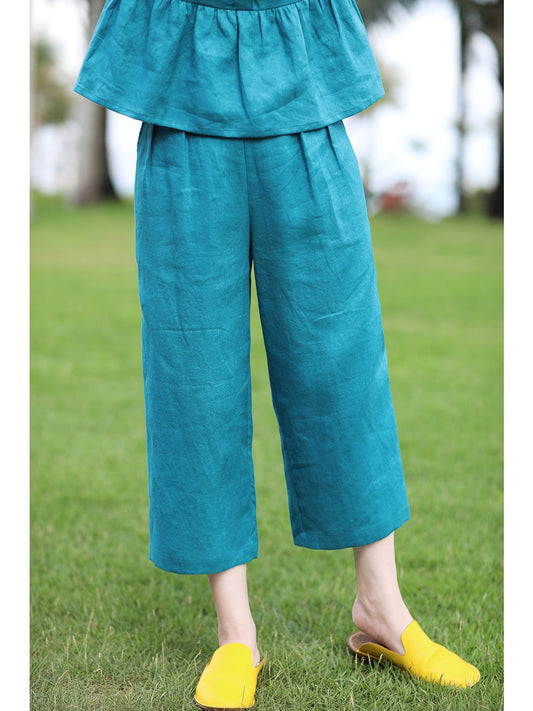 Linen Summer Autumn Women Casual Pants with Pockets SMM97217 VPPBUY shop