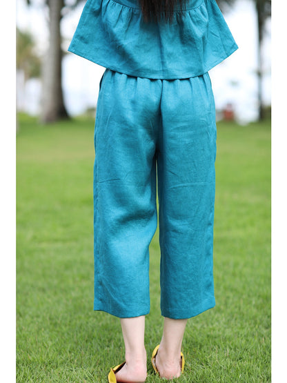 Linen Summer Autumn Women Casual Pants with Pockets SMM97217 VPPBUY shop