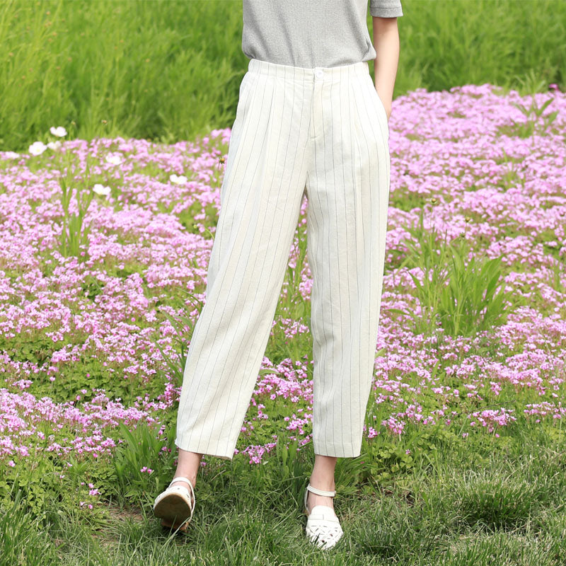 Summer Linen Summer Autumn Women Casual Pants with Pockets SXM97243 VPPBUY shop