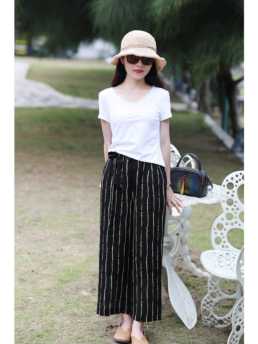 Linen Summer Autumn Women Casual Pants with Pockets SMM97218 VPPBUY shop