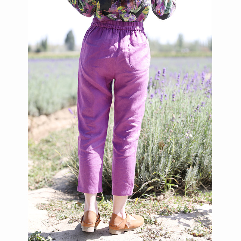 Linen Summer Autumn Women Casual Pants with Pockets SMM97222 VPPBUY shop