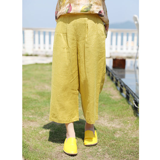 Linen Summer Autumn Women Casual Pants with Pockets SMM97227 VPPBUY shop