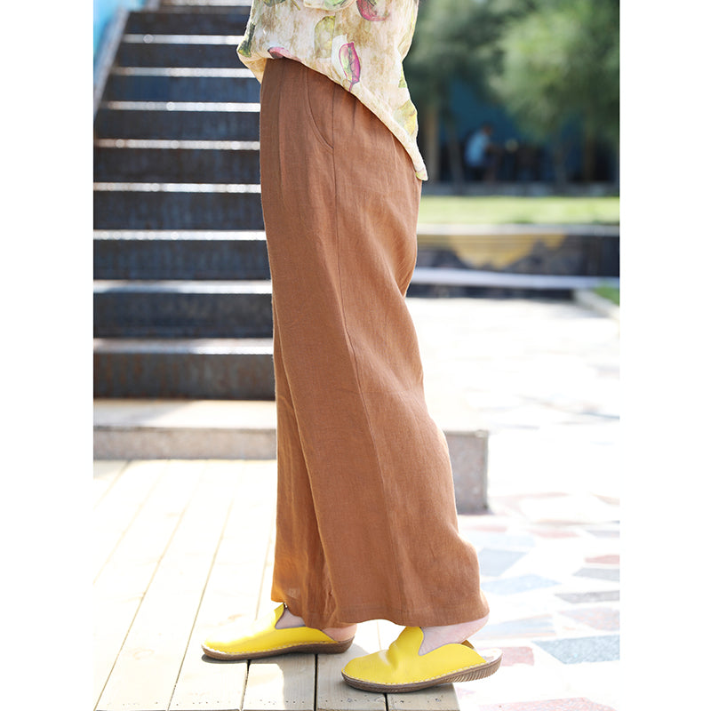 Linen Summer Autumn Women Casual Pants with Pockets SMM97228 VPPBUY shop