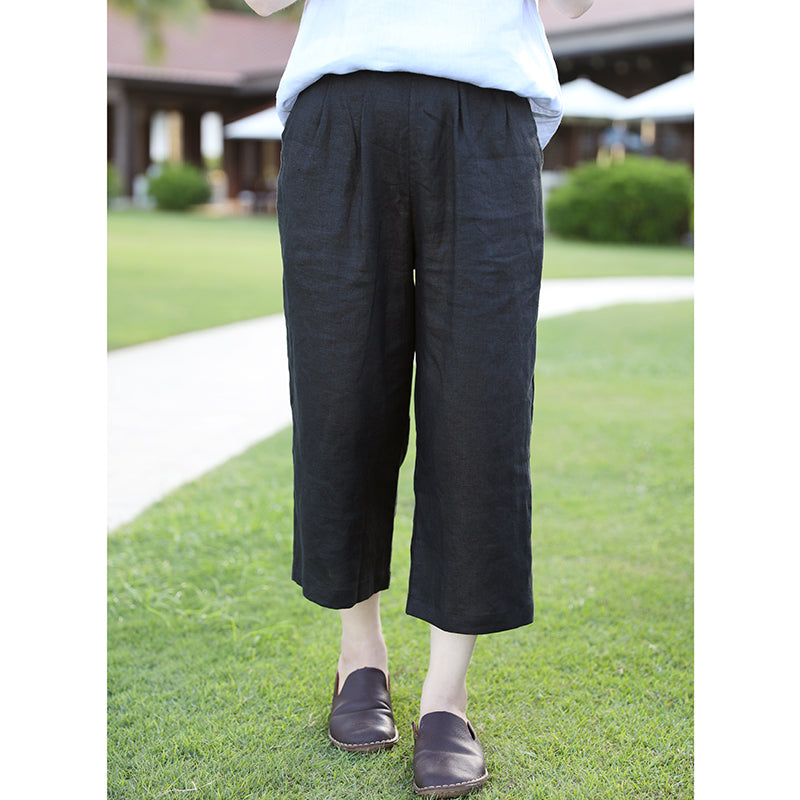 Linen Summer Autumn Women Casual Pants with Pockets SMM97230 VPPBUY shop