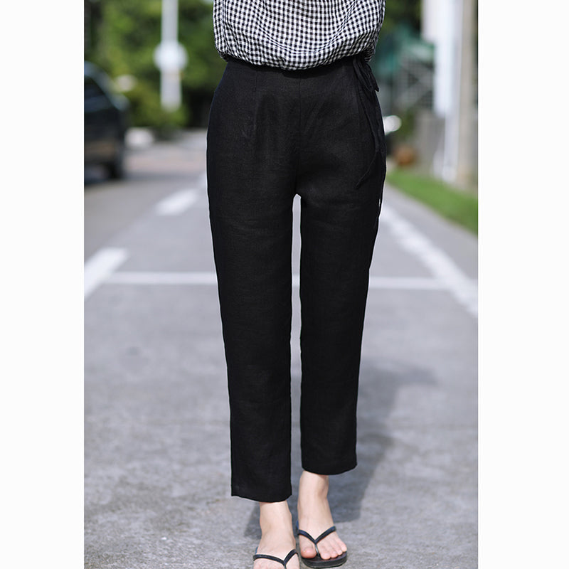 Linen Summer Autumn Women Casual Pants with Pockets SMM97241 VPPBUY shop