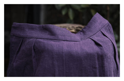 Purple Linen Summer Autumn Women Casual PantsSMM97235 VPPBUY shop