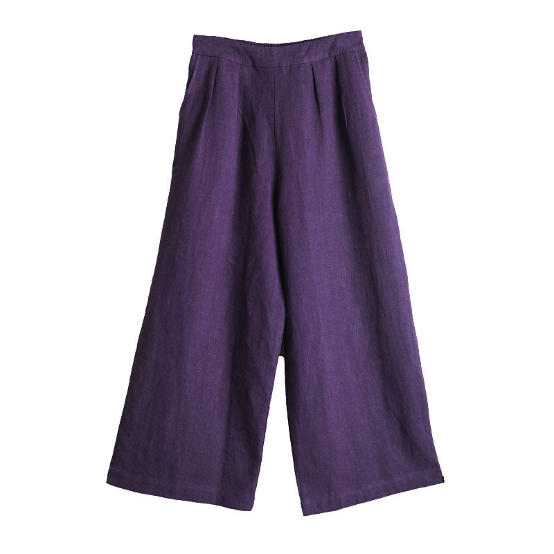 Purple Linen Summer Autumn Women Casual PantsSMM97235 VPPBUY shop