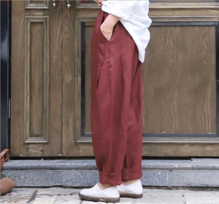 Linen Summer Women Casual Pants LPP97138 VPPBUY shop