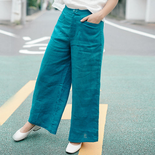 Linen Summer Autumn Women Casual Pants with Pockets SJ97208 VPPBUY shop