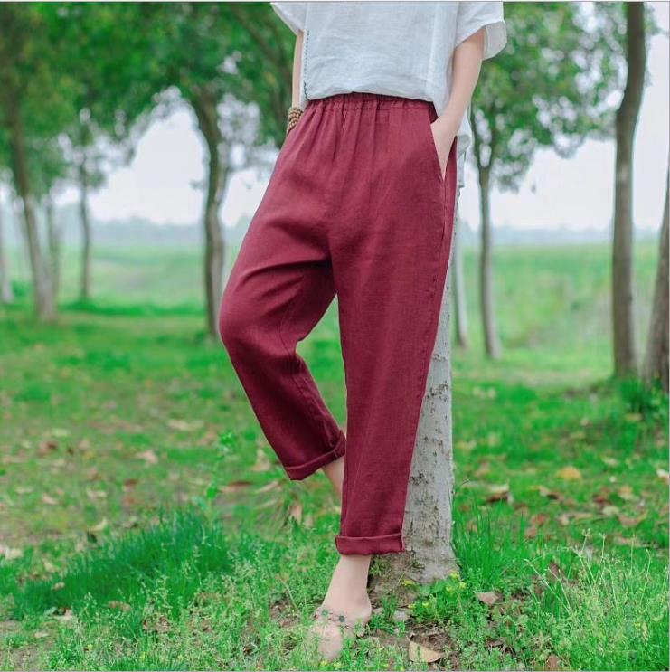 Linen Summer Women Casual Pants LPP97131 VPPBUY shop