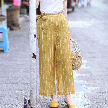 Linen Summer Autumn Women Casual Pants with Pockets SMM97203 VPPBUY shop