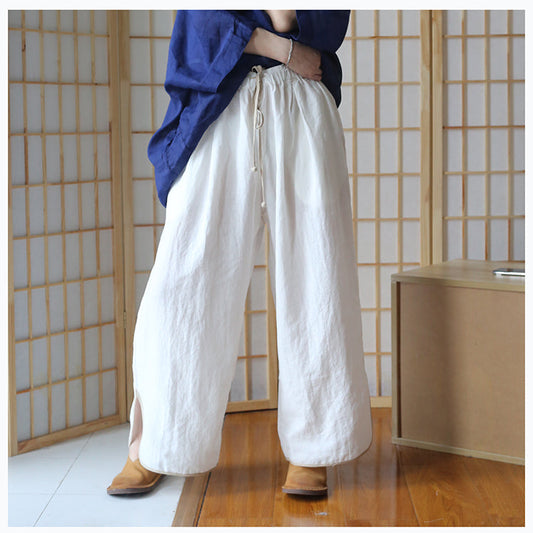 Linen Summer Autumn Women Casual Pants with Pockets PZ97247 VPPBUY shop