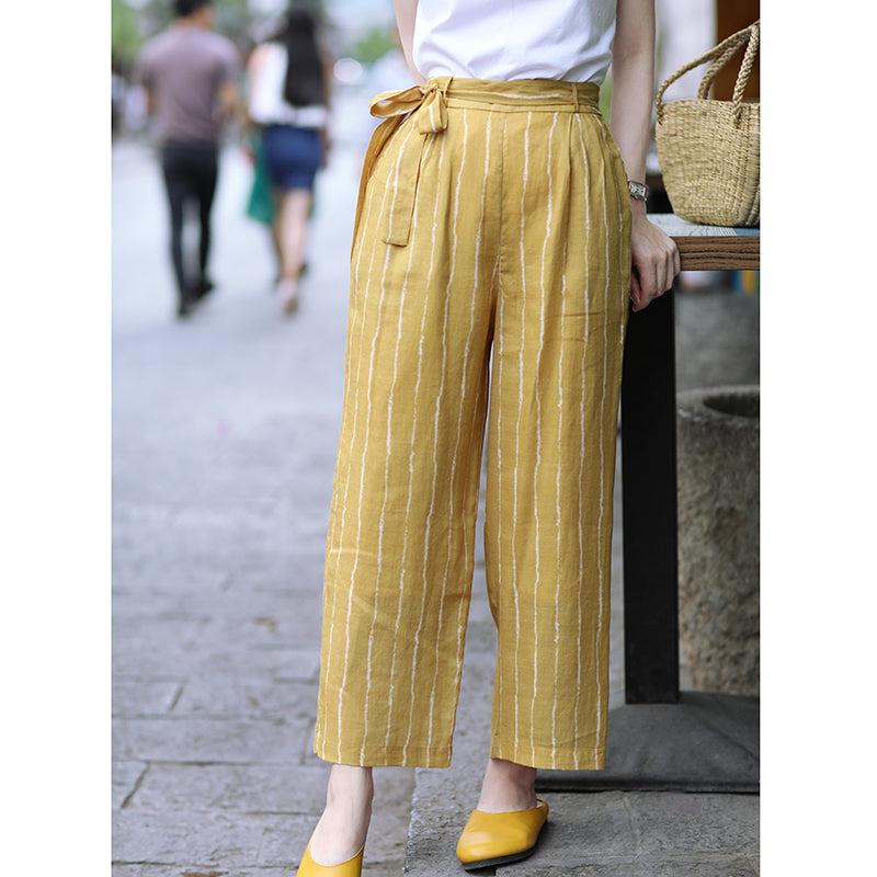 Linen Summer Autumn Women Casual Pants with Pockets SMM97203 VPPBUY shop