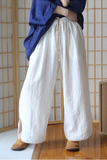 Linen Summer Autumn Women Casual Pants with Pockets PZ97247 VPPBUY shop