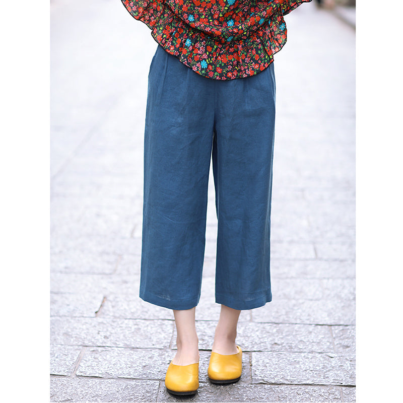 Linen Summer Autumn Women Casual Pants with Pockets SMM97206 VPPBUY shop