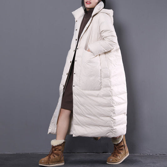 Women Winter Long Large PocketS Down Coat Hooded Coats VPPBUY shop