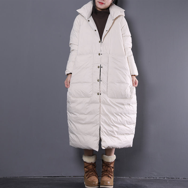 Women Winter Long Large PocketS Down Coat Hooded Coats VPPBUY shop