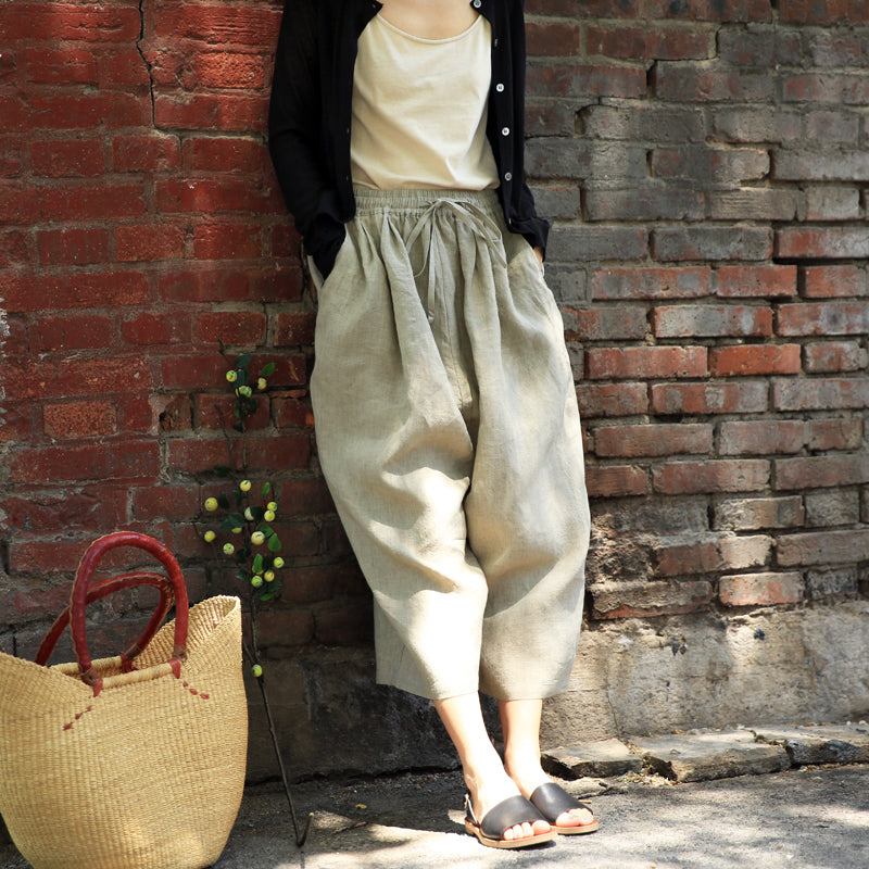 Wide Leg Pants Women Casual Linen Pants Z98403 VPPBUY shop