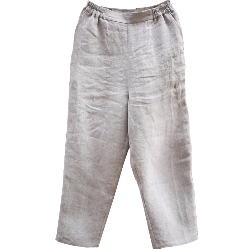 Gray Women Casual Linen Pants Z98410 VPPBUY shop