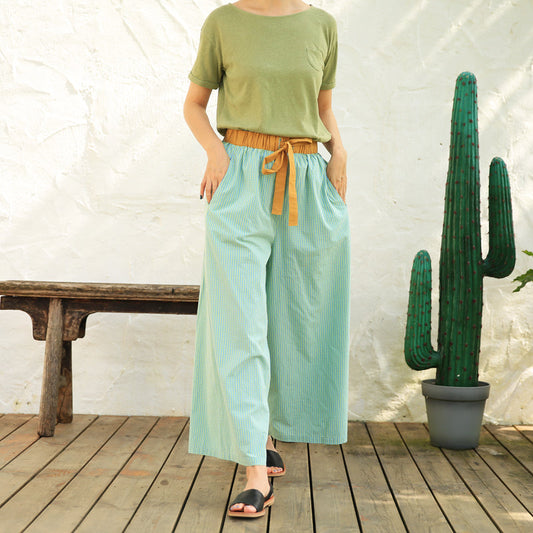 Spring Autumn Women Casual Cotton Pants with Pockets Z98401 VPPBUY shop