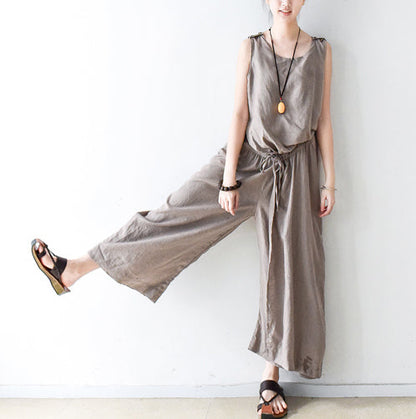 Women Overall Linen Spring Jumpsuits Summer Women Overall AMT962211 VPPBUY shop