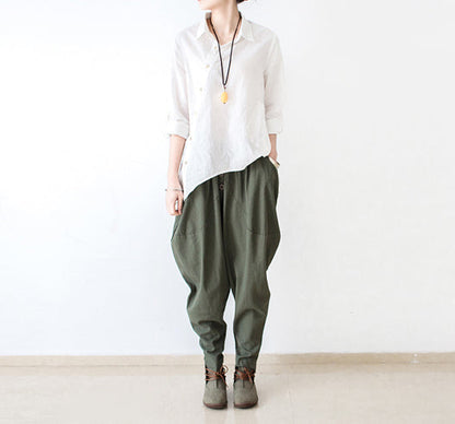 Linen Spring Summer Women Trousers  AMT96223 VPPBUY shop