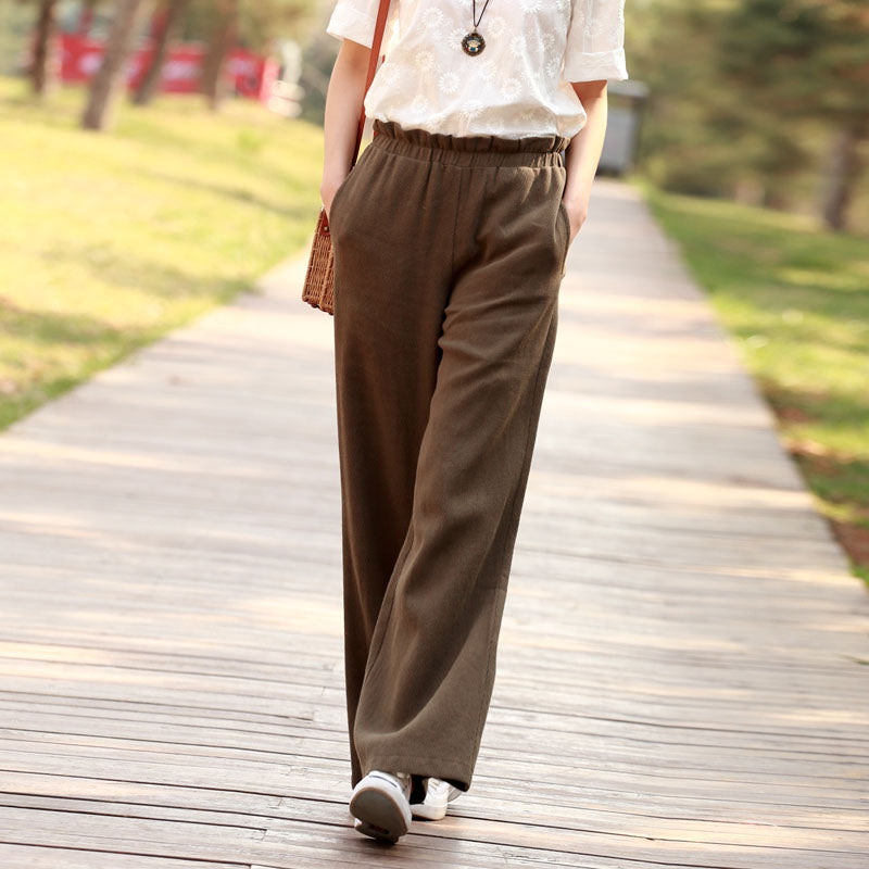 Spring Autumn Women Casual Linen Pants with Pockets SXM97277 VPPBUY shop