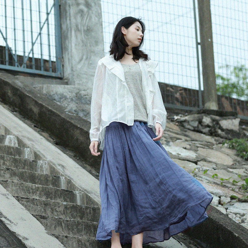 Women's Skirts Summer Linen Skirt  GU98404 VPPBUY shop