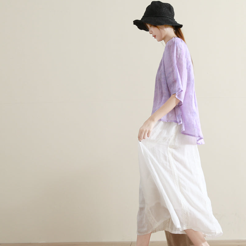 Women's Skirts Summer Linen Skirt  GU98405 VPPBUY shop