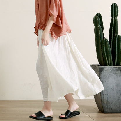 Women's Skirts Summer Linen Skirt  GU98407 VPPBUY shop