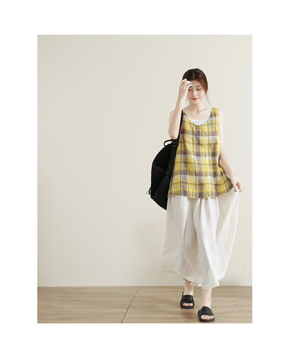 Women's Skirts Summer Linen Skirt  GU98407 VPPBUY shop