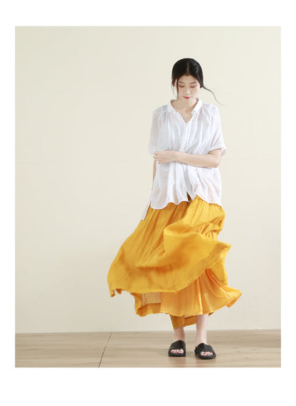 Women's Skirts Summer Linen Skirt  GU98408 VPPBUY shop