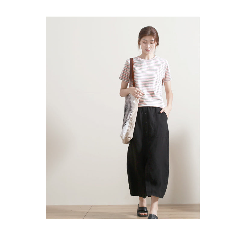 Women's Skirts Summer Linen Skirt  GU98401 VPPBUY shop