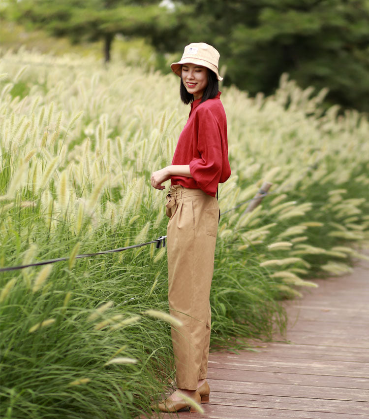 Spring Autumn Women Casual cotton Pants with Pockets SXM97275 VPPBUY shop