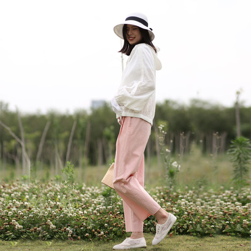 Spring Autumn Women Casual cotton Pants with Pockets SXM97273 VPPBUY shop